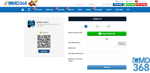 Hướng dẫn tham gia cược thể thao tại CMD368